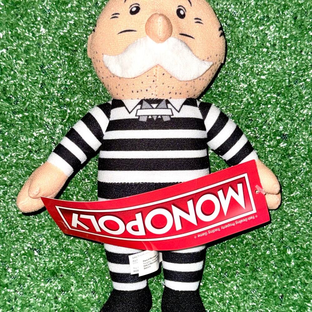 Hasbro Gaming Mr Monopoly The Prisoner Plush Toy New With Tag